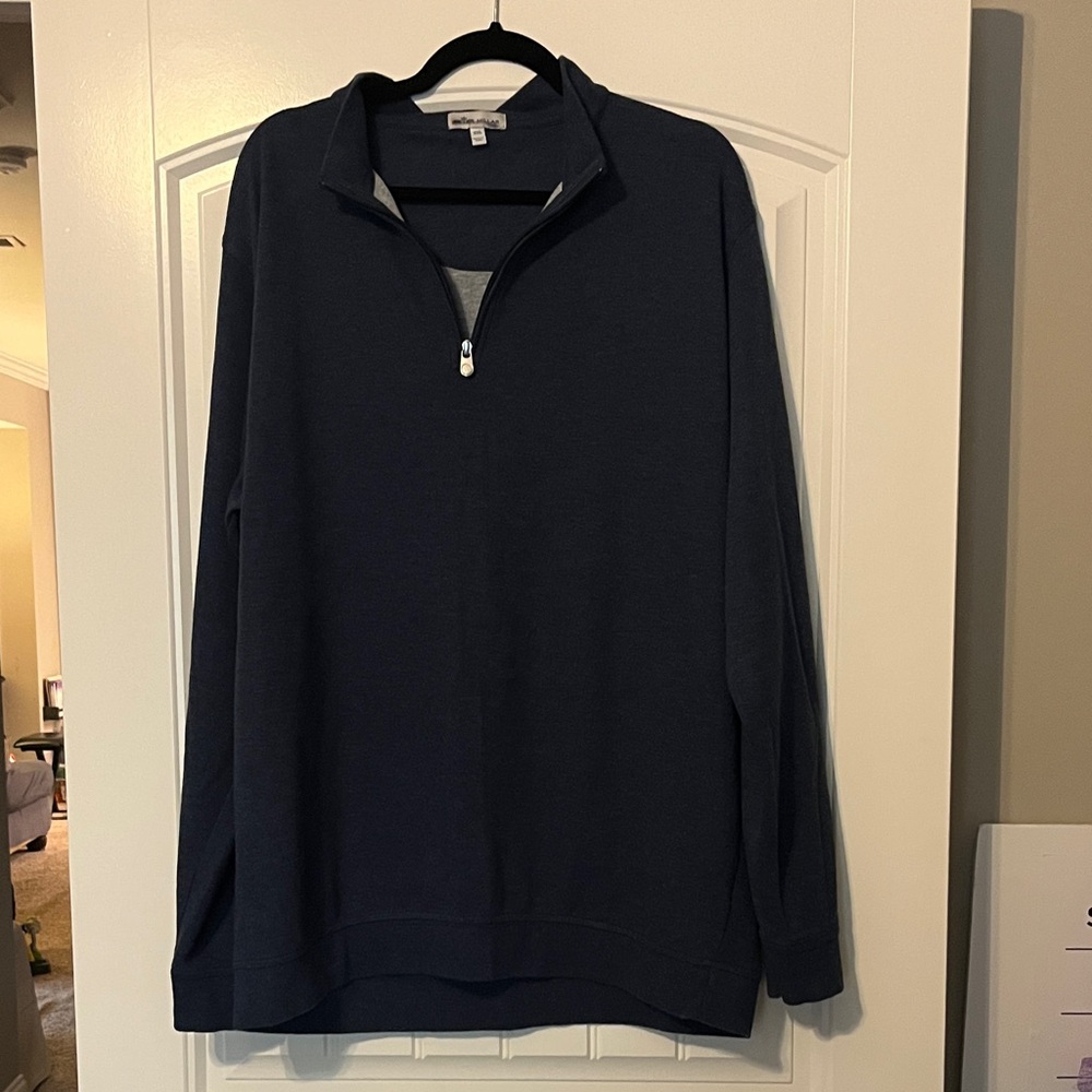Peter Millar Men's Dark Blue Quarter Zip